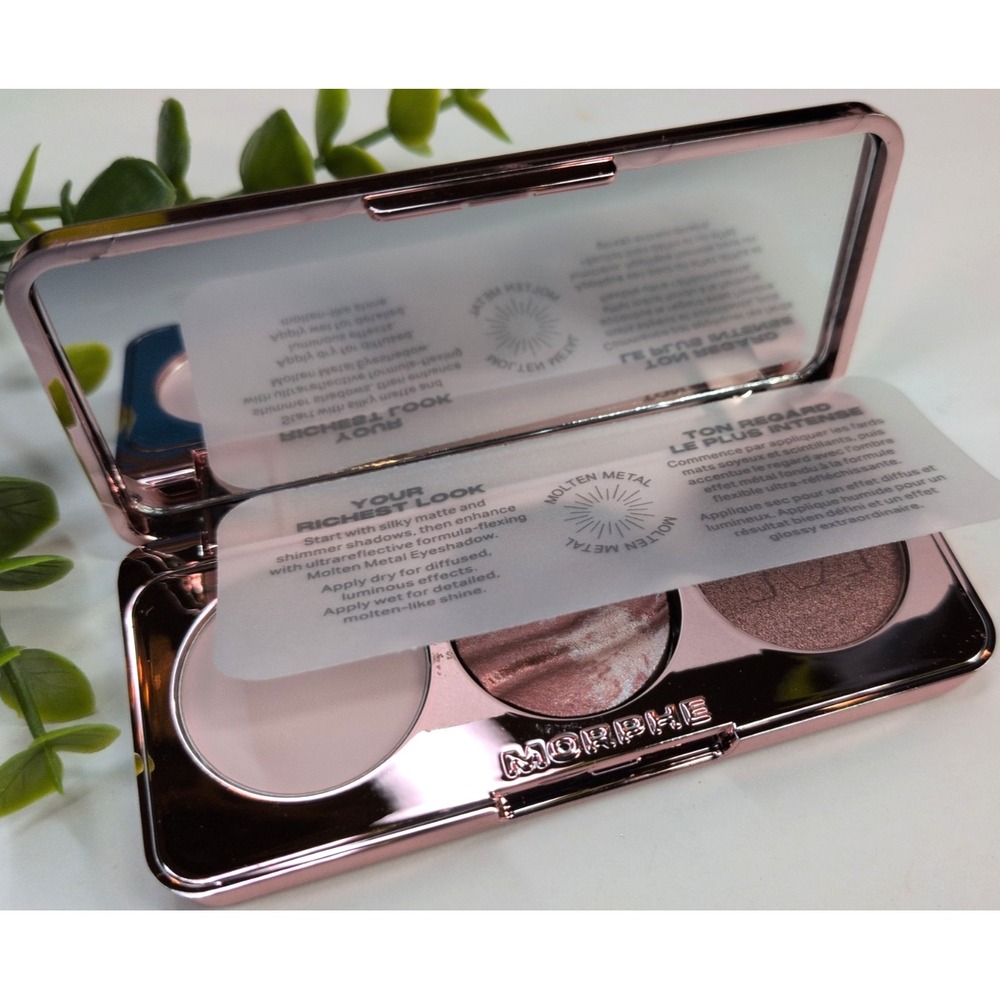 NEW!🩷Morphe "PINKY RING" Eyeshadow Trio MakeUp Princess Cut Bling So Polished